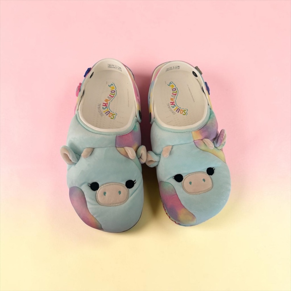 Crocs Classic Clog Squishmallows Caedia Cow Tie Dye Blue Multi Mens 11 Womens 13
